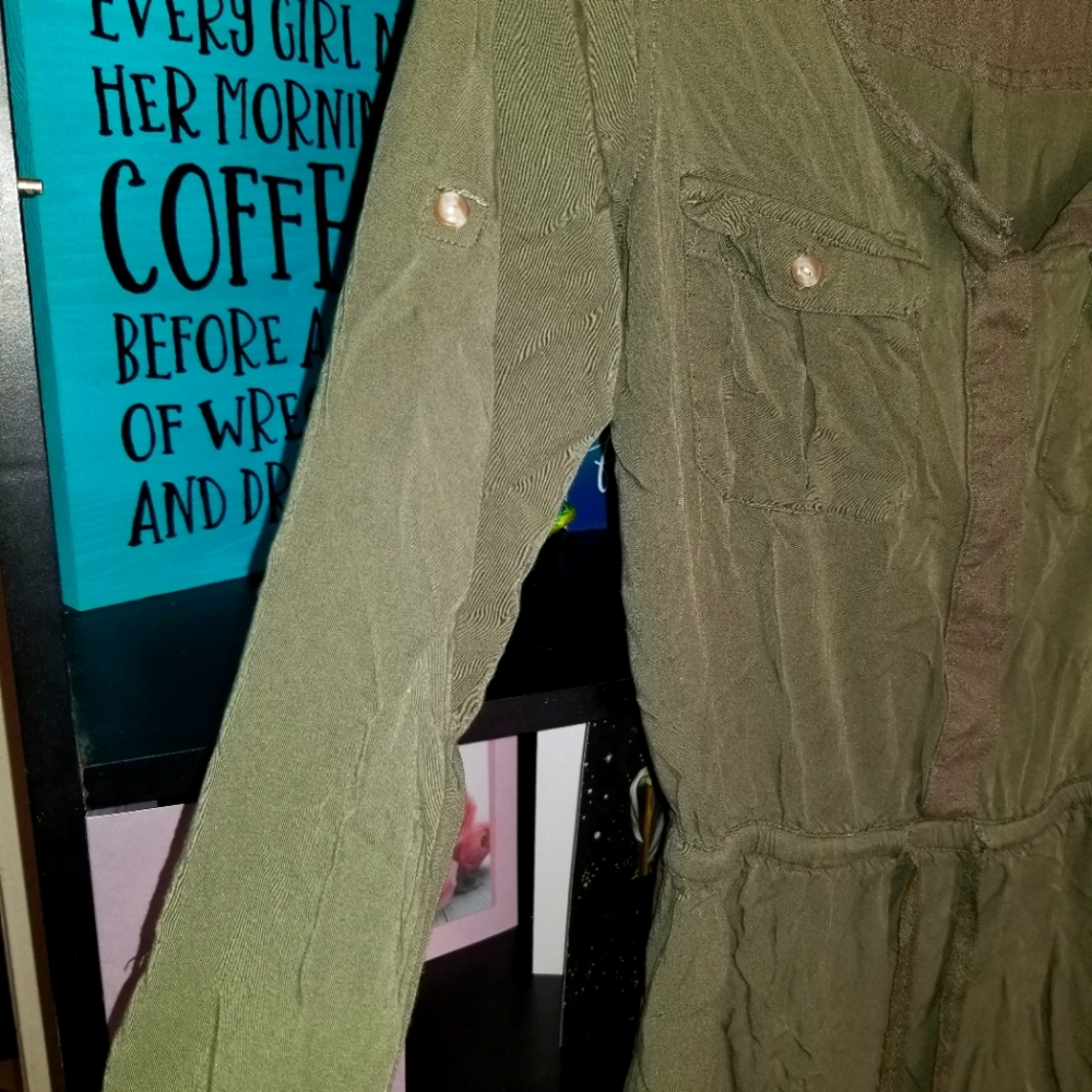 American Eagle blouse dress. Olive small
